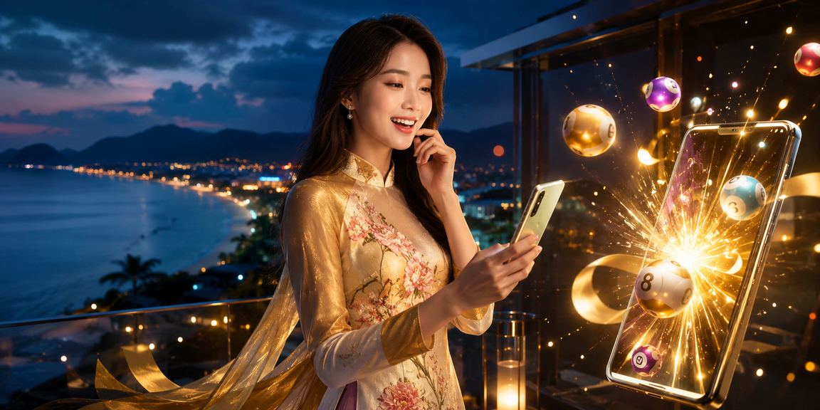 Không gian xổ số truyền thống kết hợp áo dài tại Côn Đảo Việt Nam