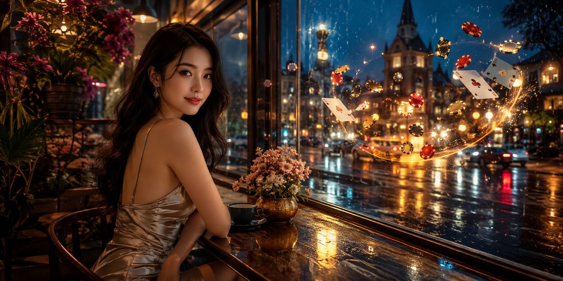 Người chơi thưởng thức trò chơi bài tại quán cà phê Đà Lạt buổi tối