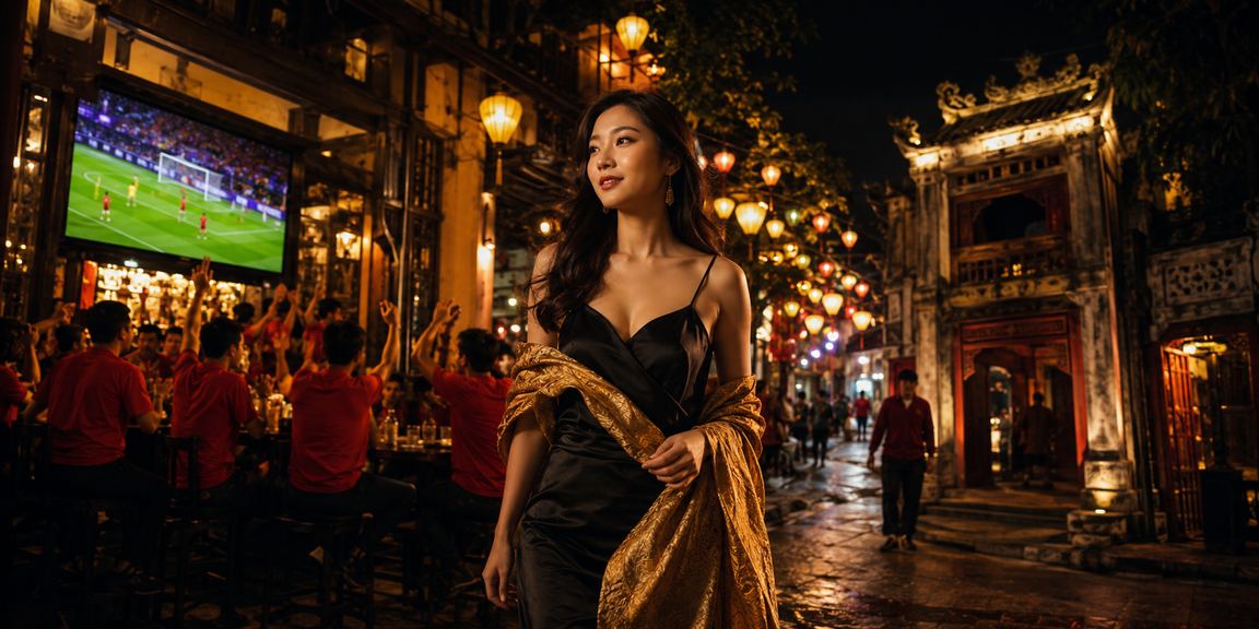 Không khí giải trí casino sôi động tại khu vực trung tâm Hà Nội buổi tối